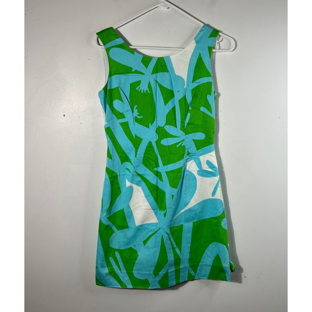 Lilly Pulitzer Delia Shift Dress Green Bean‎ All Lit Up Dragonfly Print Bows 4